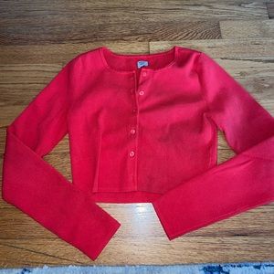 RED ARITIZIA CROPPED SWEATER
